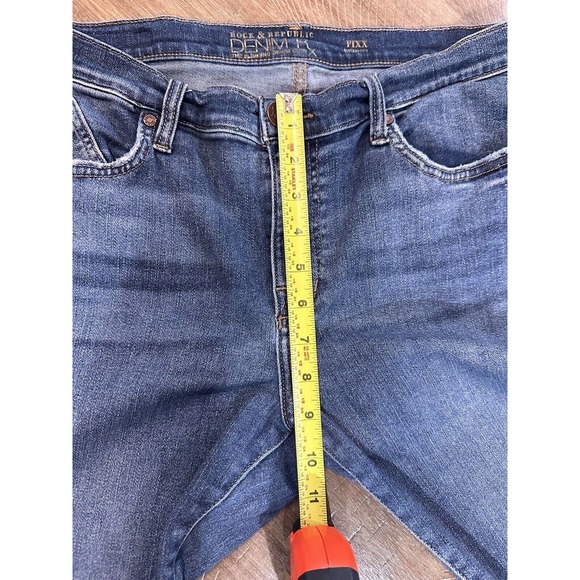Rock & Republic Denim RX Fixx Skinny Jeans Womens Size 14 Stretch Blue Mid Rise - Picture 16 of 16